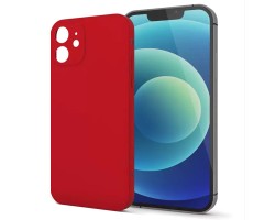 Tok telefonvédő Soft Touch Silicone Case Slim Apple iPhone 13 Pro Max tok kamera védő szegéllyel, piros